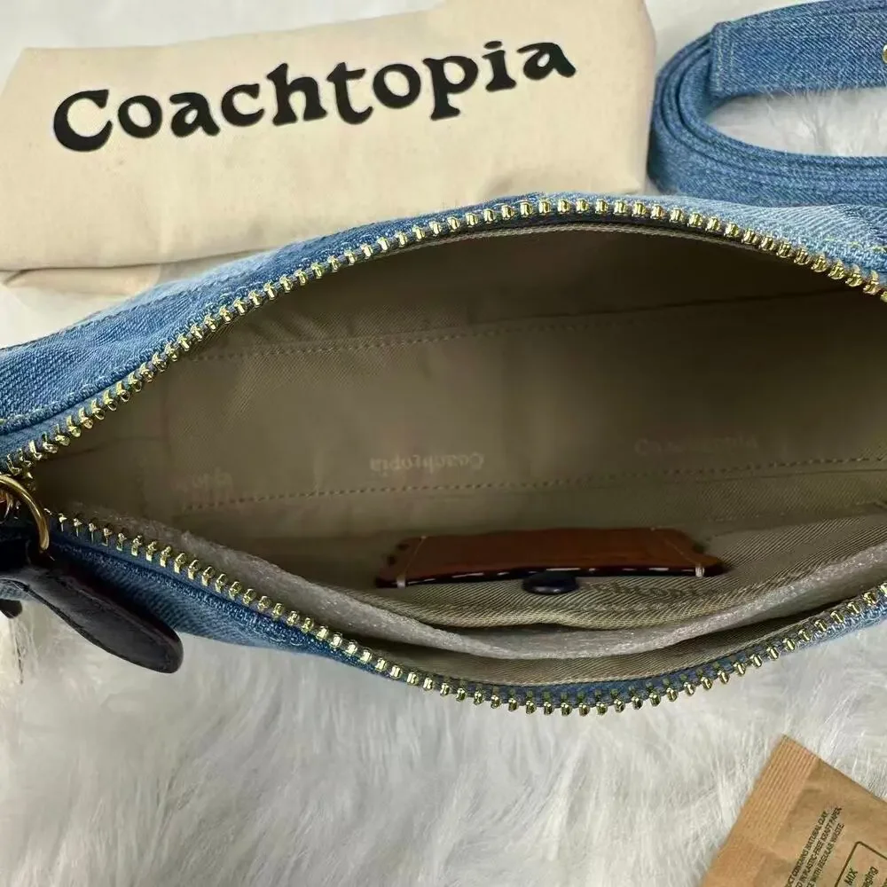 Coach Coachtopia Alter/Ego Small Slouchy Shoulder Bag In Upcrafted Cotton CDT10